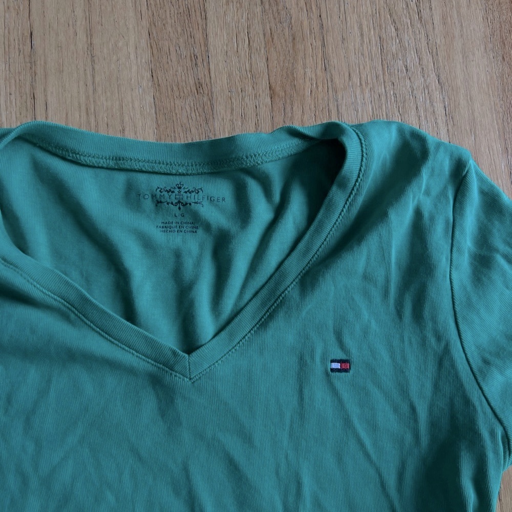 Electric Green Vintage Tommy Hilfiger Shirt!